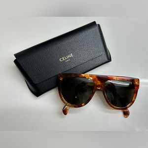Like new! Celine brown tortoise Women designer Sunglasses 58-16.